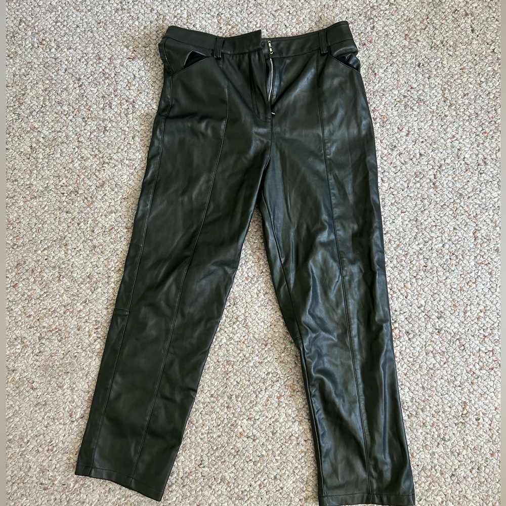 FORE black pleather pants size M